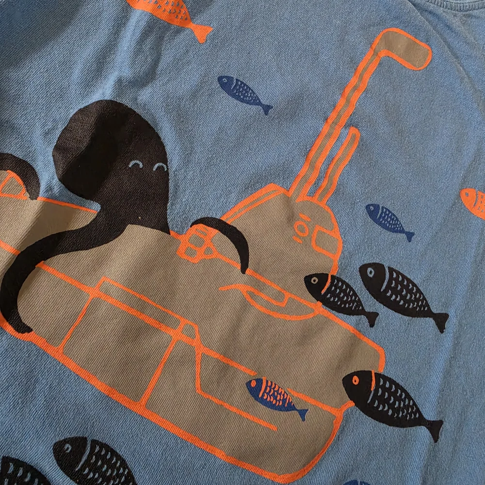 Gymboree Blue Boys Graphic Tank Octopus Fish And Submarine Size 5T